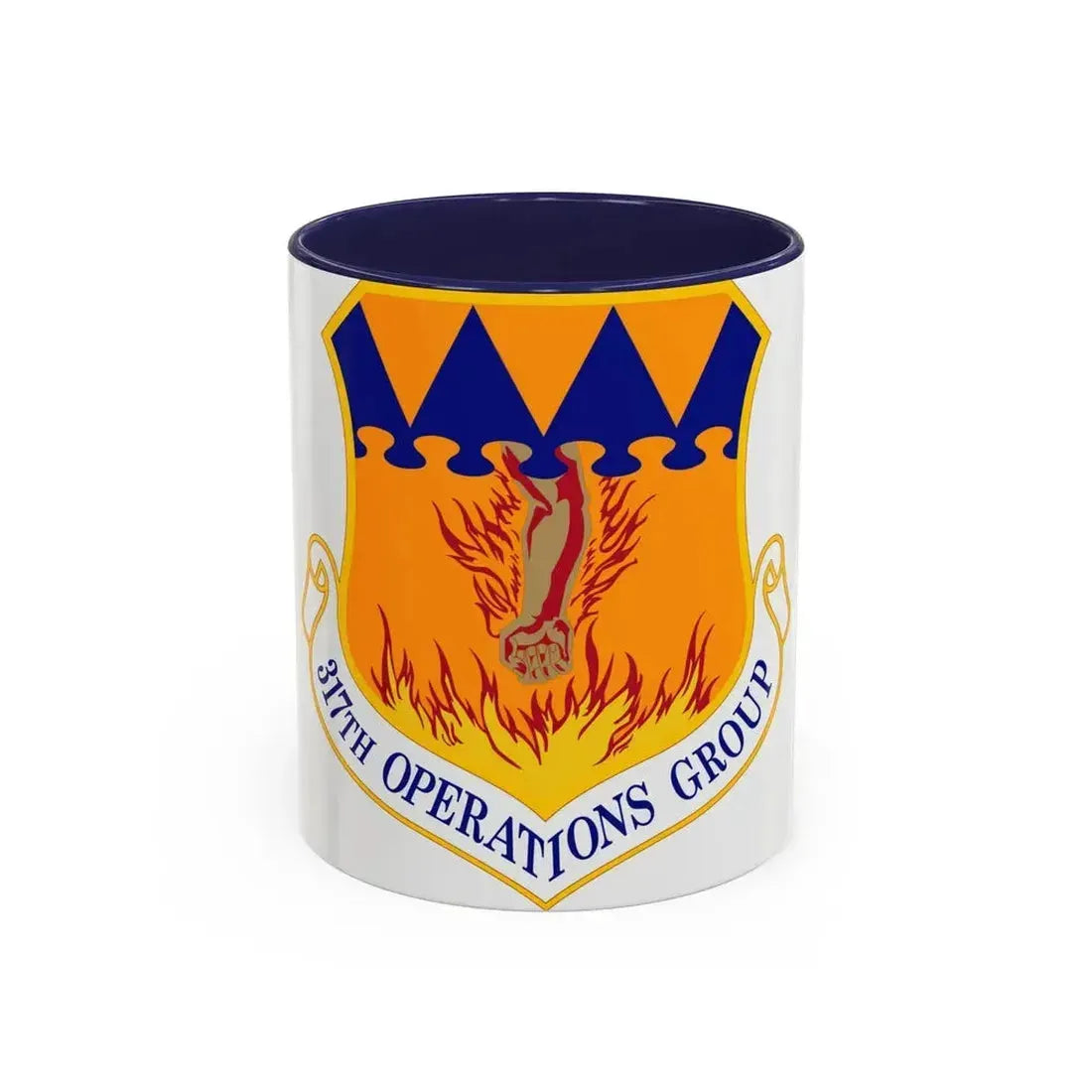 317 Operations Group AMC (U.S. Air Force) Accent Coffee Mug 11oz Navy - Go Mug Yourself