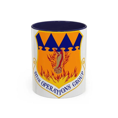 317 Operations Group AMC (U.S. Air Force) Accent Coffee Mug 11oz Navy - Go Mug Yourself
