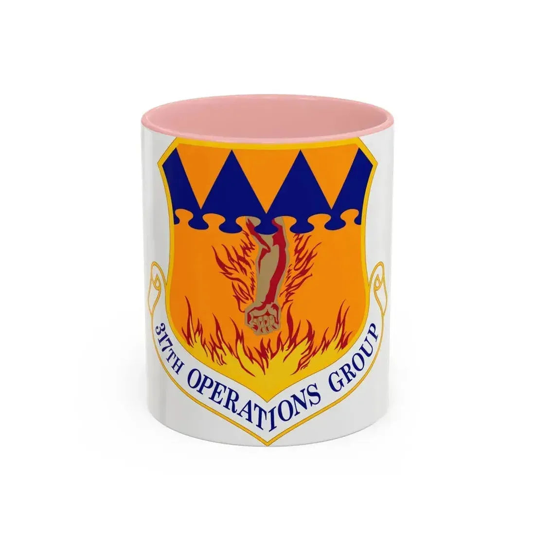 317 Operations Group AMC (U.S. Air Force) Accent Coffee Mug 11oz Pink - Go Mug Yourself