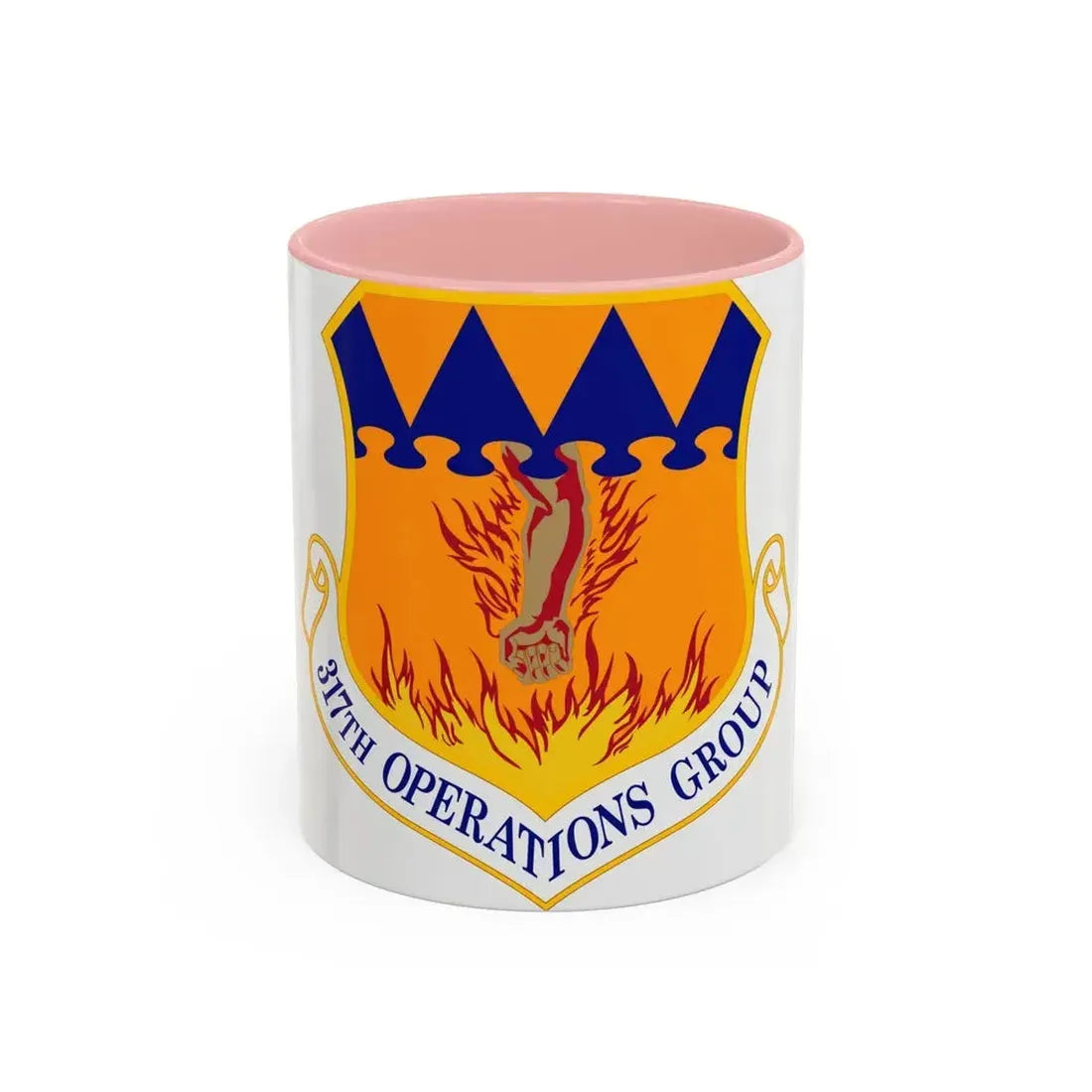 317 Operations Group AMC (U.S. Air Force) Accent Coffee Mug 11oz Pink - Go Mug Yourself