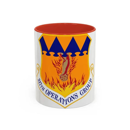 317 Operations Group AMC (U.S. Air Force) Accent Coffee Mug 11oz Red - Go Mug Yourself