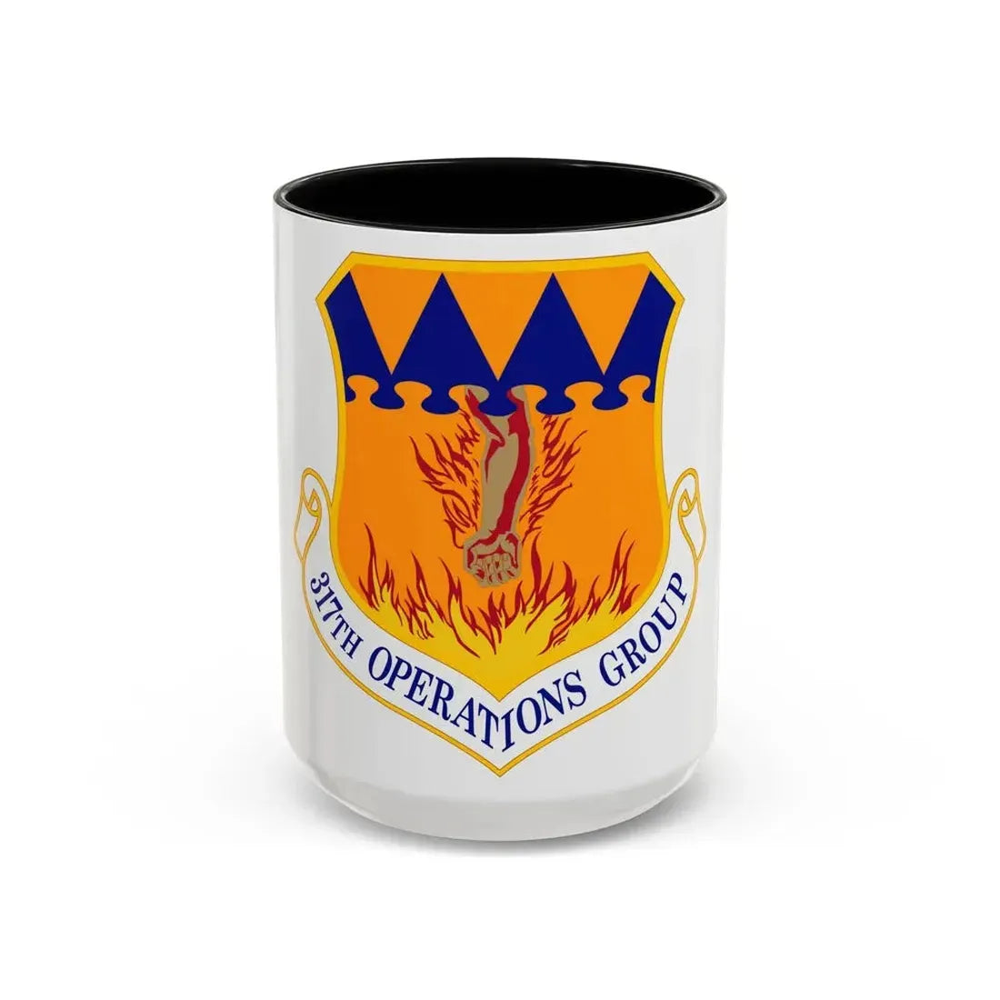 317 Operations Group AMC (U.S. Air Force) Accent Coffee Mug 15oz Black - Go Mug Yourself