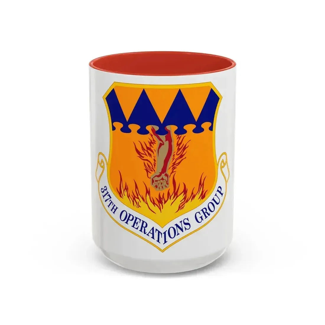 317 Operations Group AMC (U.S. Air Force) Accent Coffee Mug 15oz Red - Go Mug Yourself