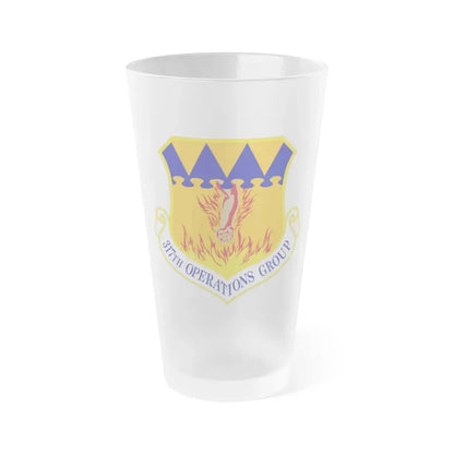 317 Operations Group AMC (U.S. Air Force) Frosted Pint Glass 16oz 16oz Frosted - Go Mug Yourself