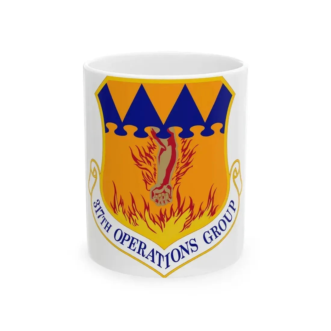 317 Operations Group AMC (U.S. Air Force) White Coffee Mug 11oz - Go Mug Yourself