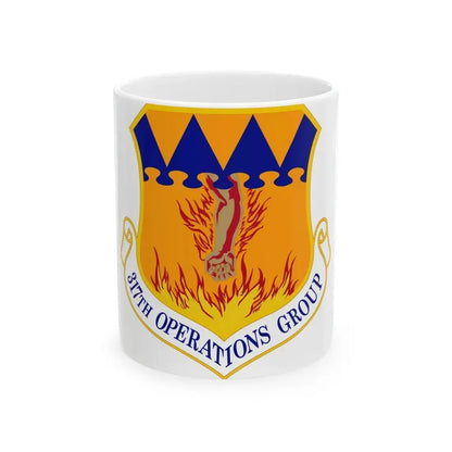 317 Operations Group AMC (U.S. Air Force) White Coffee Mug 11oz - Go Mug Yourself