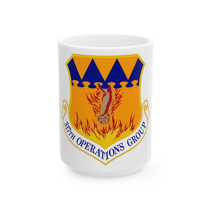 317 Operations Group AMC (U.S. Air Force) White Coffee Mug 15oz - Go Mug Yourself