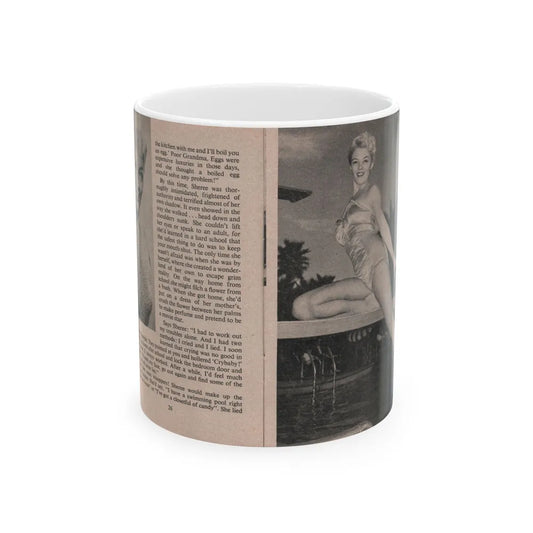 Sheree North #161 - Pages 28 & 29 from 66 PHOTOGRAPHS OF Sheree NORTH U.K. Pocket Mag. (Vintage Female Icon) White Coffee Mug-11oz-Go Mug Yourself