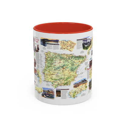 Spain and Portugal - A Traveller's Map (1998) (Map) Accent Coffee Mug