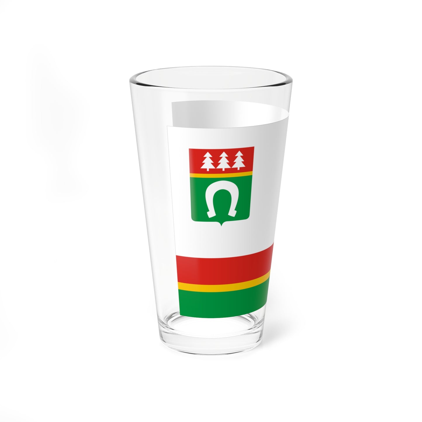 Flag of Tosnensky rayon Leningrad oblast (Russia) Pint Glass 16oz