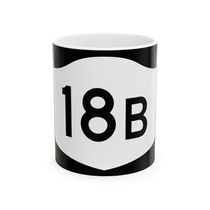 NY-18B (New York) (Road Sign) White Coffee Mug