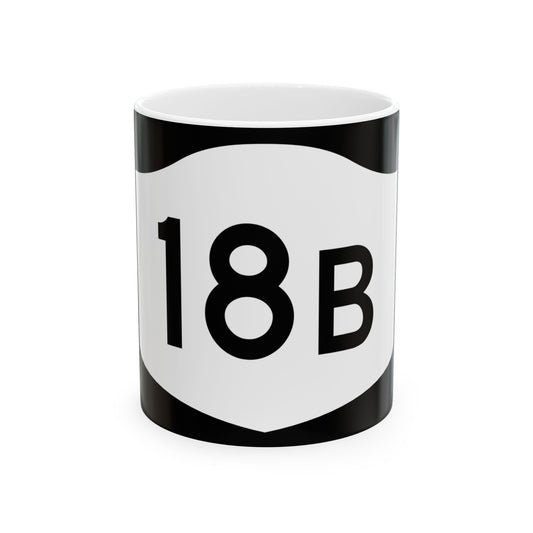 NY-18B (New York) (Road Sign) White Coffee Mug