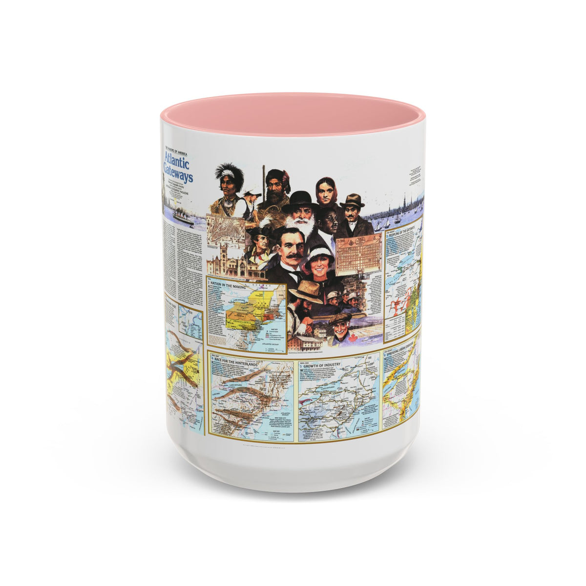 USA - Atlantic Gateways 2 (1983) (Map) Accent Coffee Mug