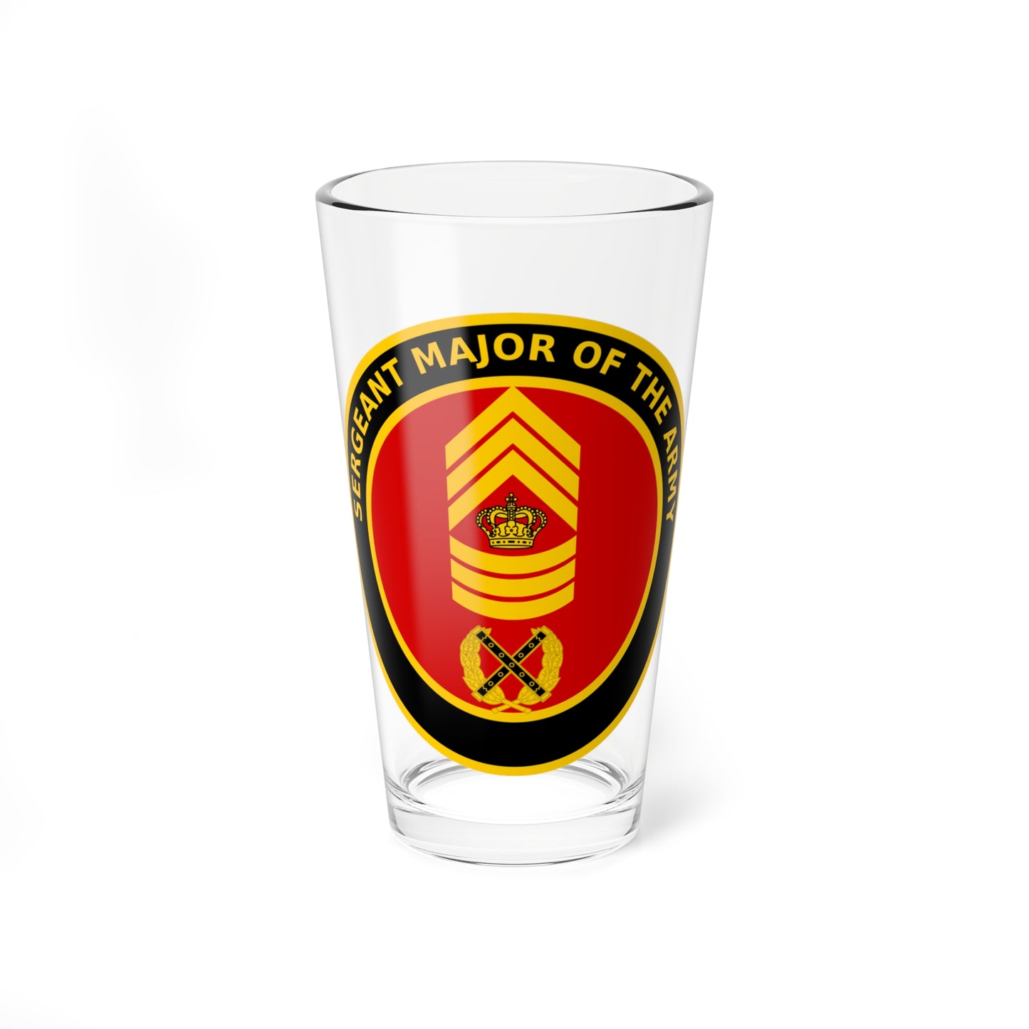 Sergeant Major of the Army Denmark Coin (Denmark) (Coat of Arms) Pint Glass 16oz