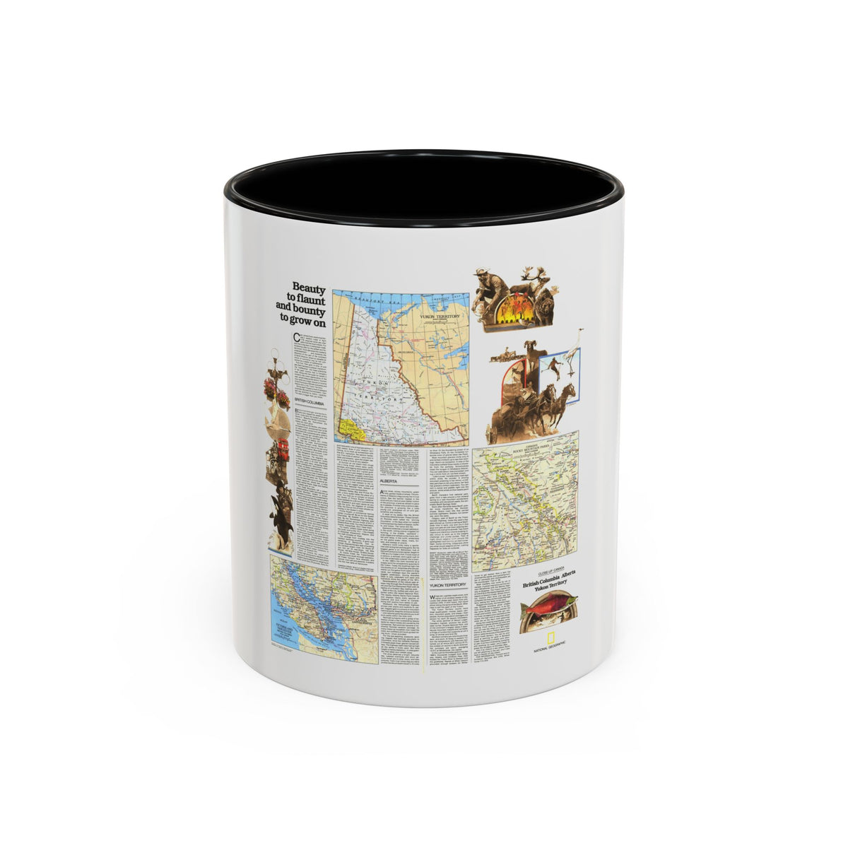Canada - British Columbia, Alberta & Yukon 2 (1978) (Map) Accent Coffee Mug