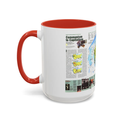Russia - Communism to Capitalism (1993) (Map) Accent Coffee Mug