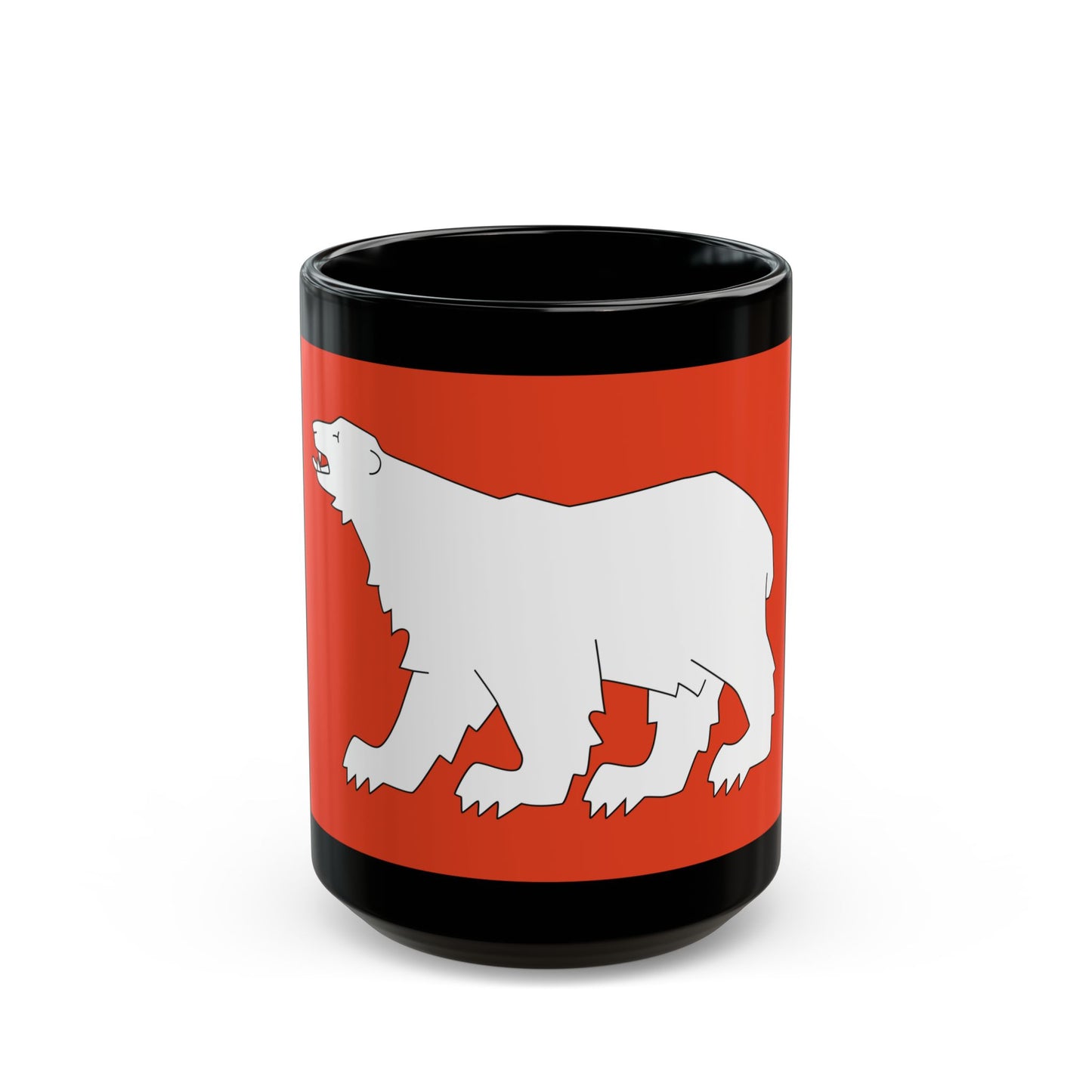 Flag of Hammerfest Troms og Finnmark Norway - Black Coffee Mug-15oz-Go Mug Yourself