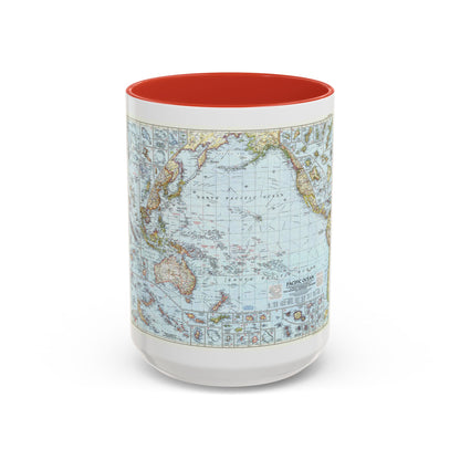 Pacific Ocean (1952) (Map) Accent Coffee Mug