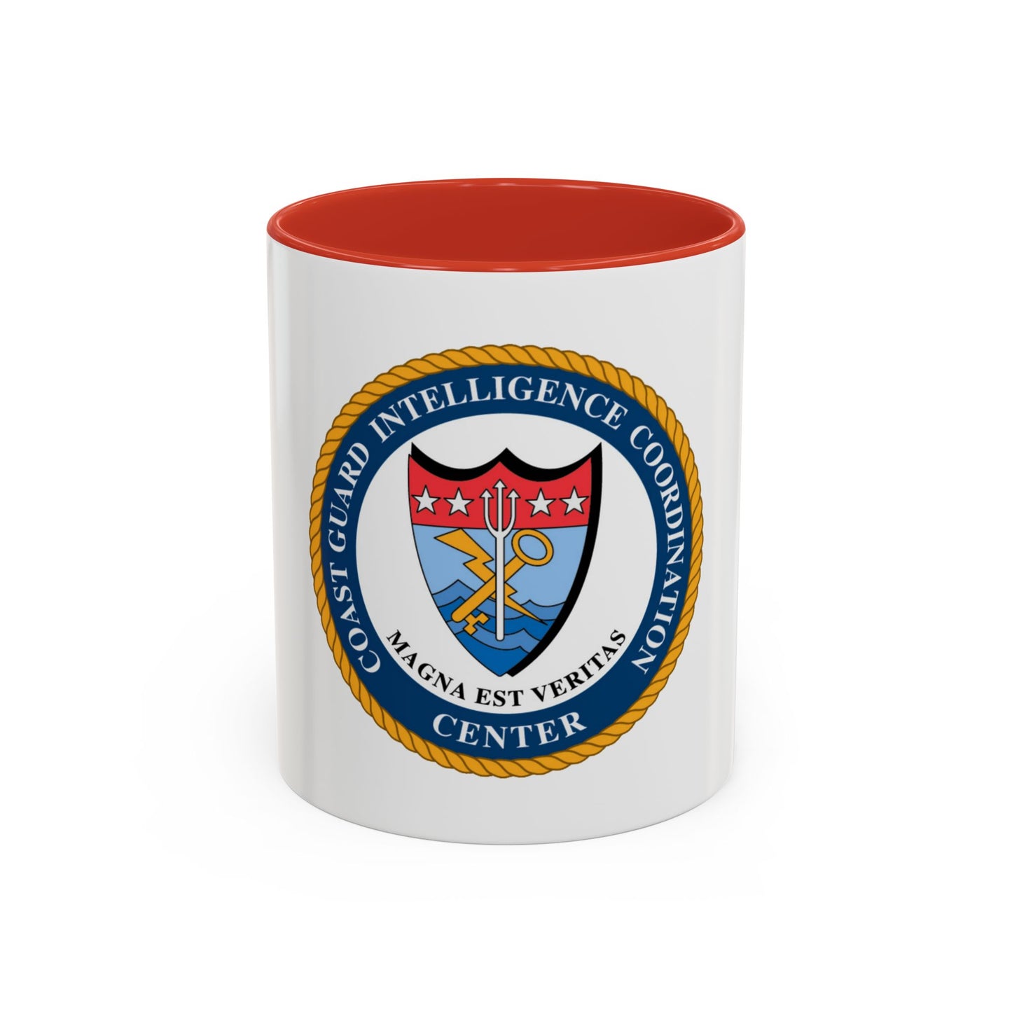USCG Intelligence Coordination Ctr (U.S. Coast Guard) Accent Coffee Mug