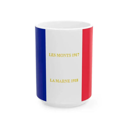 317e regiment dinfanterie - drapeau (France) White Coffee Mug 15oz - Go Mug Yourself