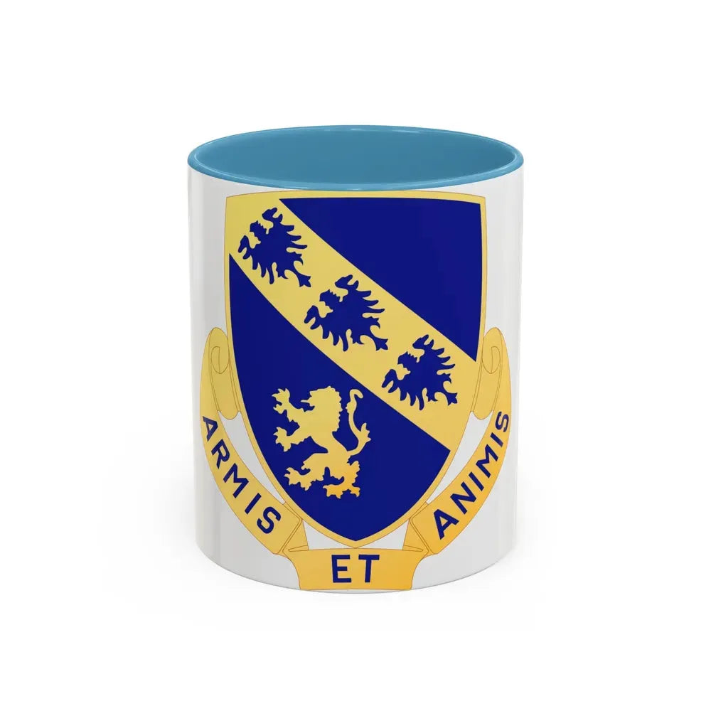 317th Infantry Regiment (U.S. Army) Accent Coffee Mug 11oz Light Blue - Go Mug Yourself