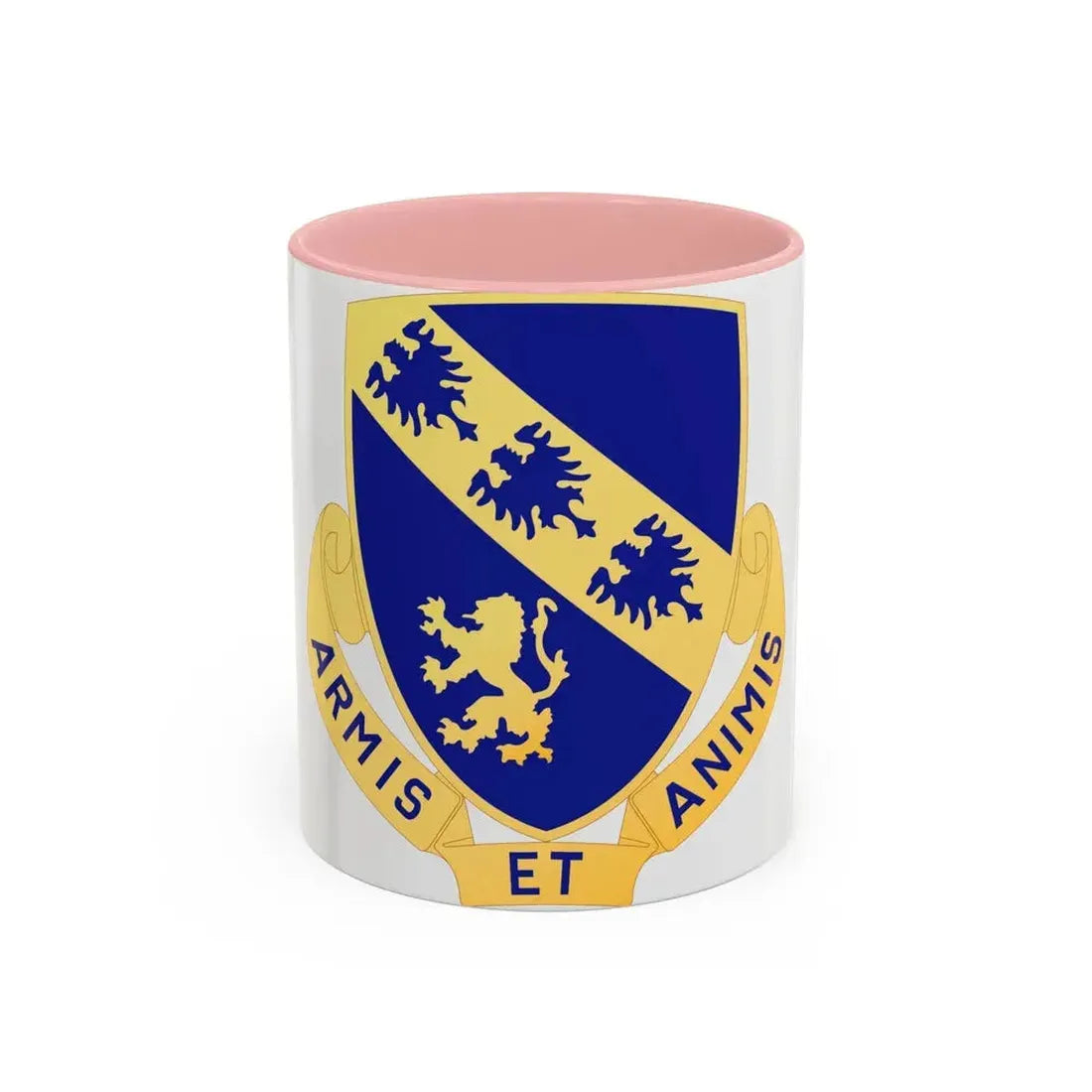 317th Infantry Regiment (U.S. Army) Accent Coffee Mug 11oz Pink - Go Mug Yourself