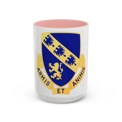 317th Infantry Regiment (U.S. Army) Accent Coffee Mug 15oz Pink - Go Mug Yourself