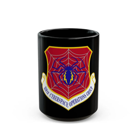 318 Cyberspace Operations Group ACC (U.S. Air Force) Black Coffee Mug-15oz-Go Mug Yourself