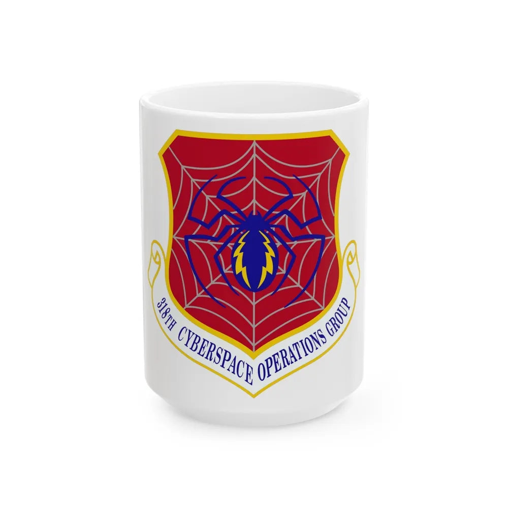 318 Cyberspace Operations Group ACC (U.S. Air Force) White Coffee Mug-15oz-Go Mug Yourself