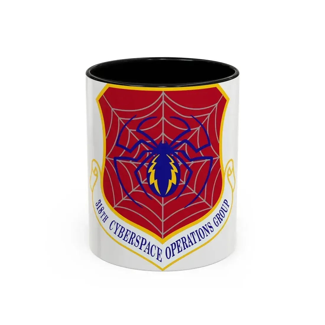 318 Cyberspace Operations Group ACC (U.S. Air Force) Accent Coffee Mug 11oz Black - Go Mug Yourself