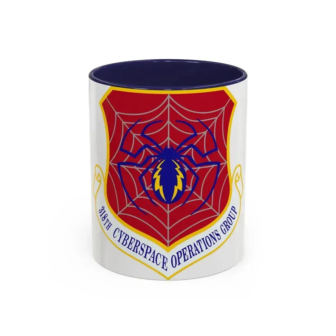 318 Cyberspace Operations Group ACC (U.S. Air Force) Accent Coffee Mug 11oz Navy - Go Mug Yourself
