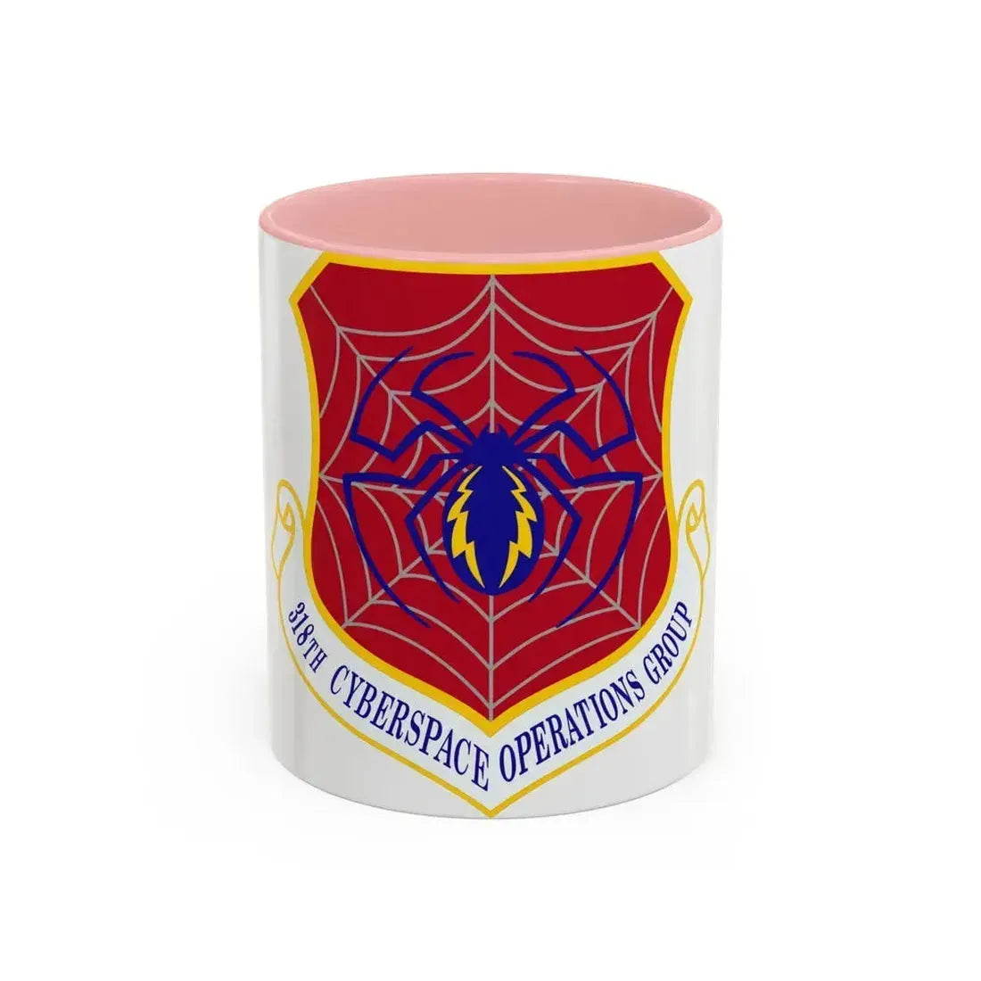 318 Cyberspace Operations Group ACC (U.S. Air Force) Accent Coffee Mug 11oz Pink - Go Mug Yourself