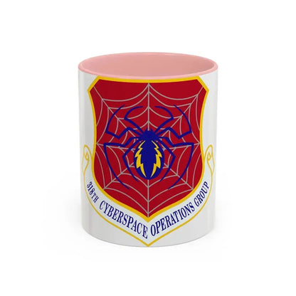 318 Cyberspace Operations Group ACC (U.S. Air Force) Accent Coffee Mug 11oz Pink - Go Mug Yourself