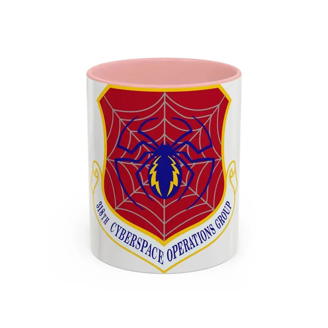318 Cyberspace Operations Group ACC (U.S. Air Force) Accent Coffee Mug 11oz Pink - Go Mug Yourself