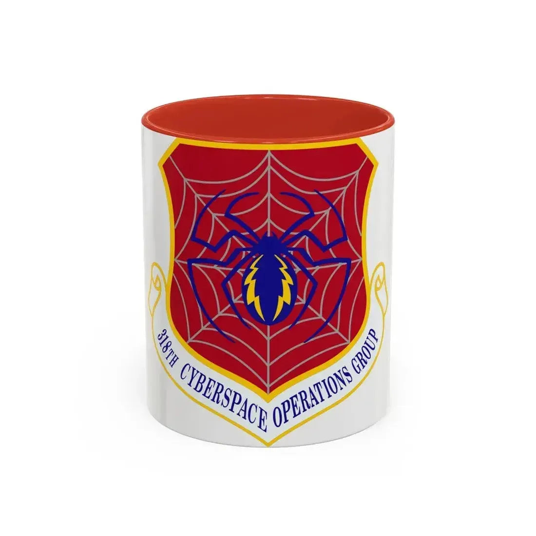 318 Cyberspace Operations Group ACC (U.S. Air Force) Accent Coffee Mug 11oz Red - Go Mug Yourself