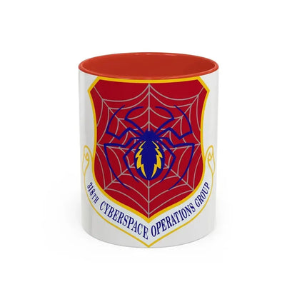 318 Cyberspace Operations Group ACC (U.S. Air Force) Accent Coffee Mug 11oz Red - Go Mug Yourself