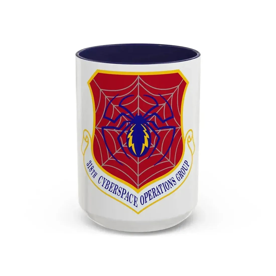 318 Cyberspace Operations Group ACC (U.S. Air Force) Accent Coffee Mug 15oz Navy - Go Mug Yourself