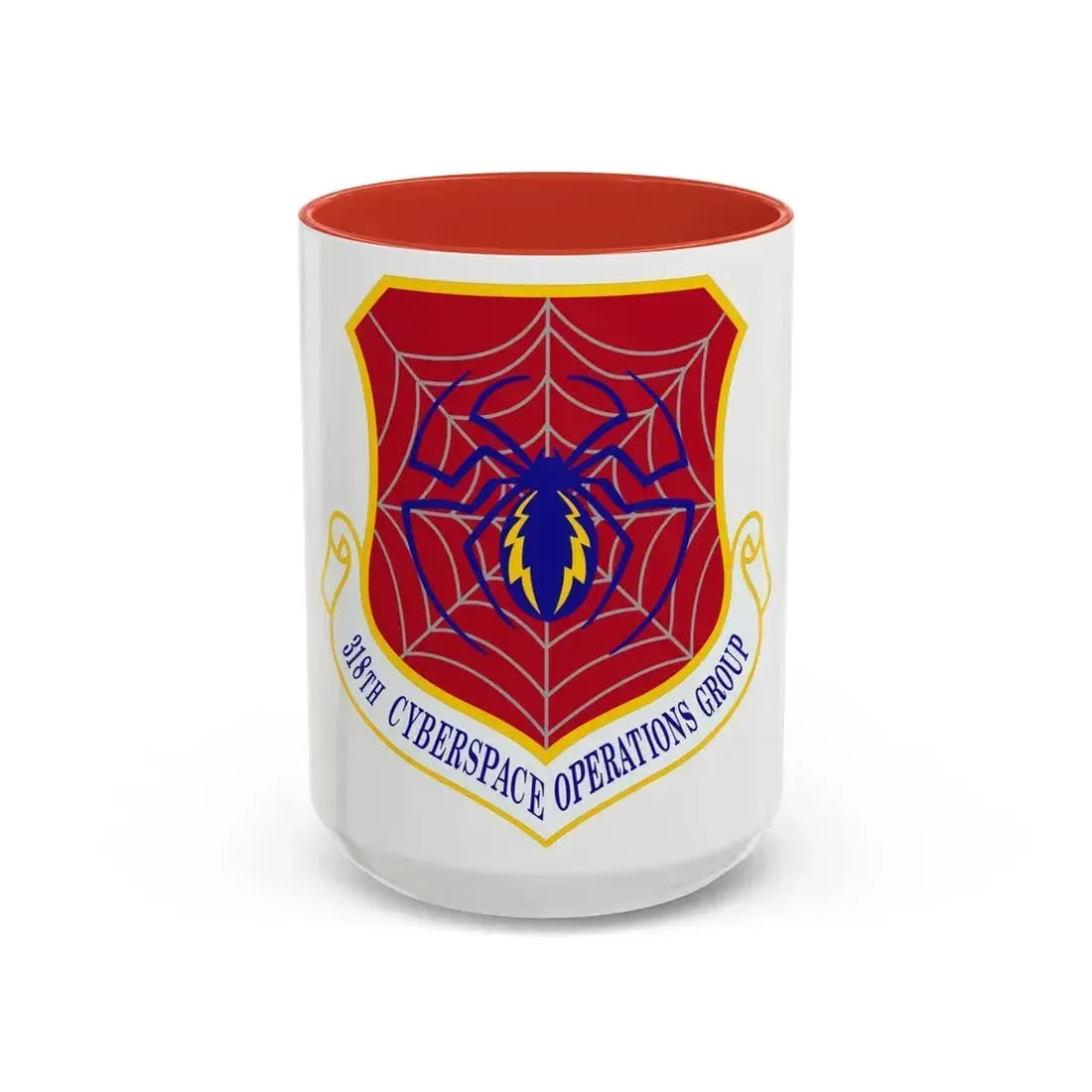 318 Cyberspace Operations Group ACC (U.S. Air Force) Accent Coffee Mug 15oz Red - Go Mug Yourself