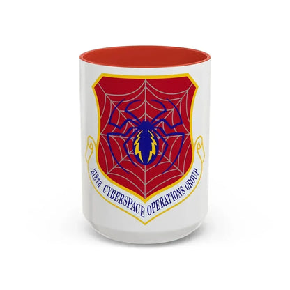 318 Cyberspace Operations Group ACC (U.S. Air Force) Accent Coffee Mug 15oz Red - Go Mug Yourself