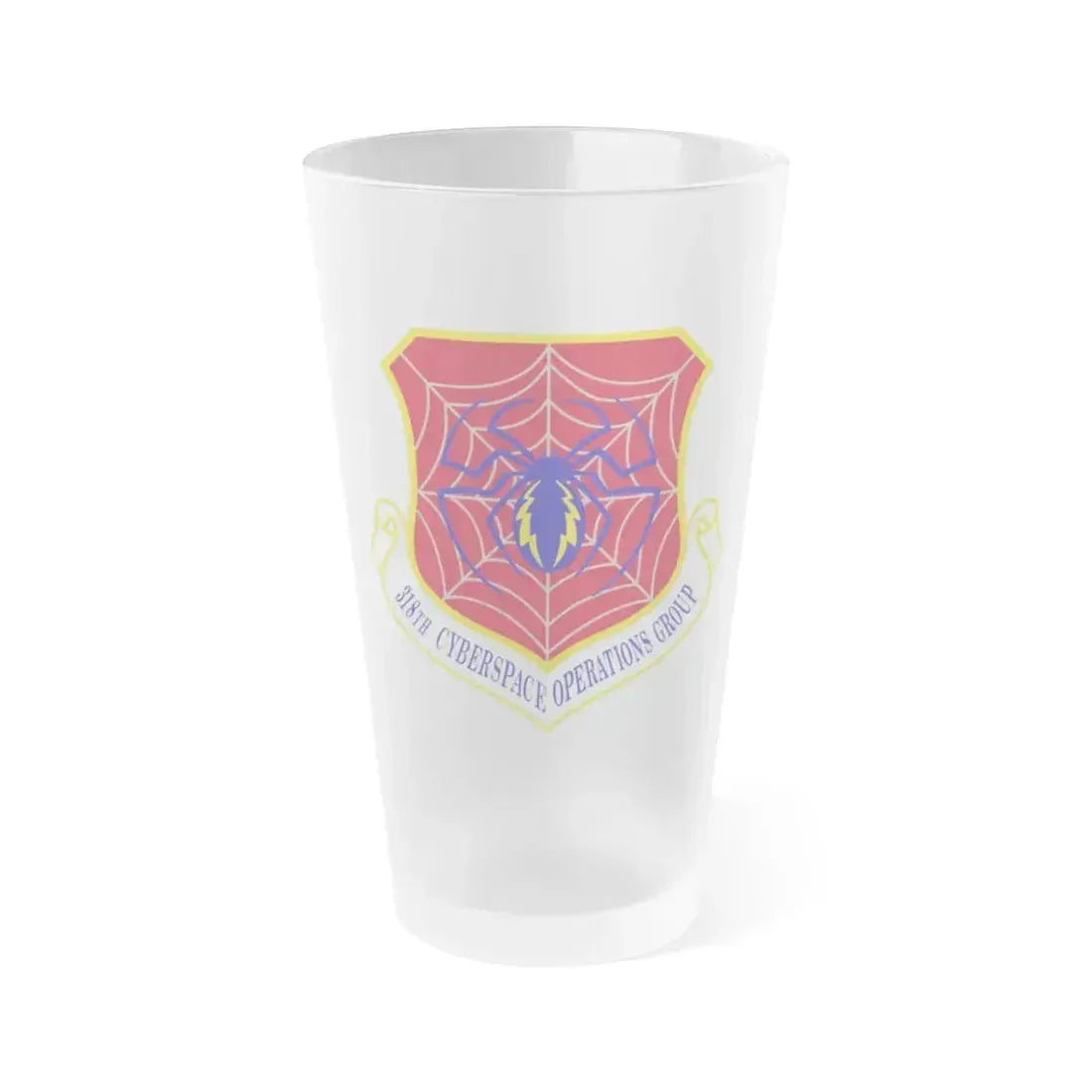 318 Cyberspace Operations Group ACC (U.S. Air Force) Frosted Pint Glass 16oz 16oz Frosted - Go Mug Yourself