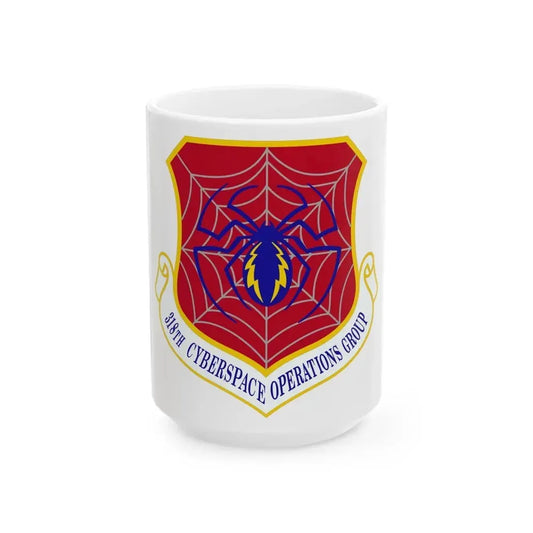 318 Cyberspace Operations Group ACC (U.S. Air Force) White Coffee Mug 15oz - Go Mug Yourself