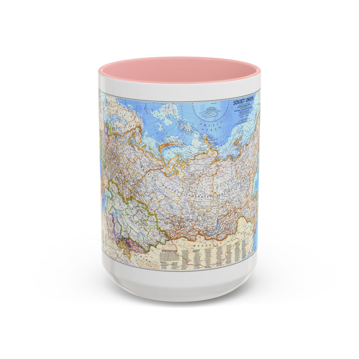Russia - Soviet Union (1976) (Map) Accent Coffee Mug