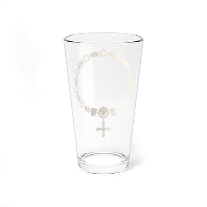 Collar de la Hermandad de Caballeros Mozárabes de Toledo (Spain) (Coat of Arms) Pint Glass 16oz
