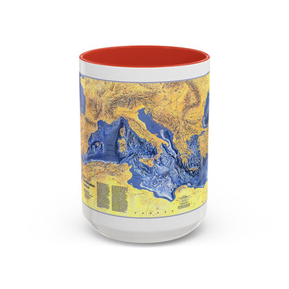 Mediterranean Seafloor (1982) (Map) Accent Coffee Mug