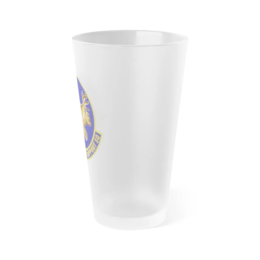 318th Operations Support Squadron (U.S. Air Force) Frosted Pint Glass 16oz-Go Mug Yourself