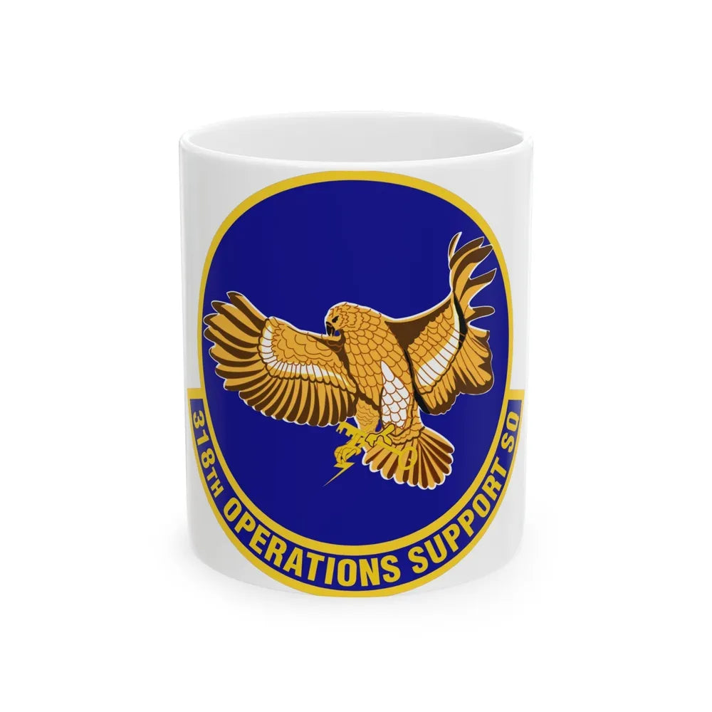 318th Operations Support Squadron (U.S. Air Force) White Coffee Mug-11oz-Go Mug Yourself