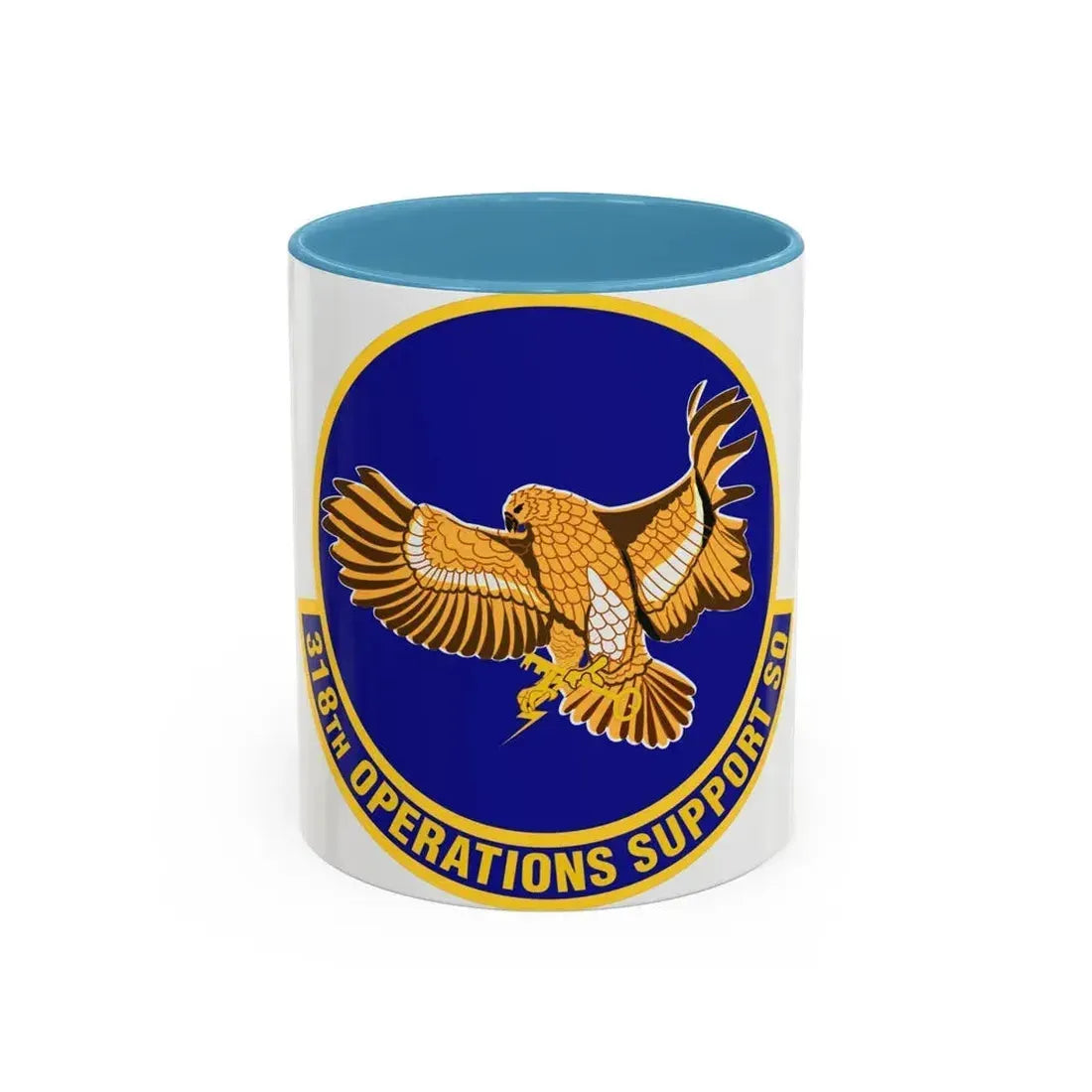 318th Operations Support Squadron (U.S. Air Force) Accent Coffee Mug 11oz Light Blue - Go Mug Yourself