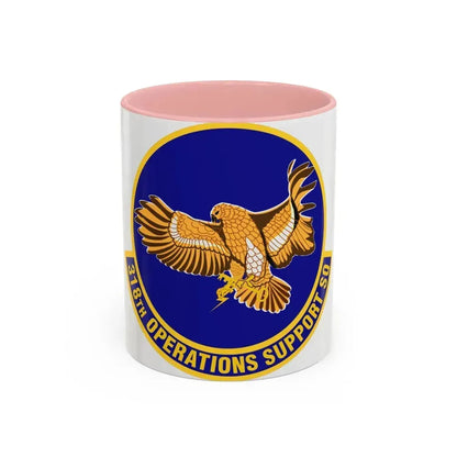 318th Operations Support Squadron (U.S. Air Force) Accent Coffee Mug 11oz Pink - Go Mug Yourself