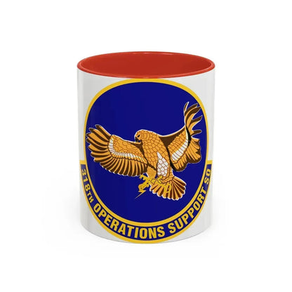 318th Operations Support Squadron (U.S. Air Force) Accent Coffee Mug 11oz Red - Go Mug Yourself
