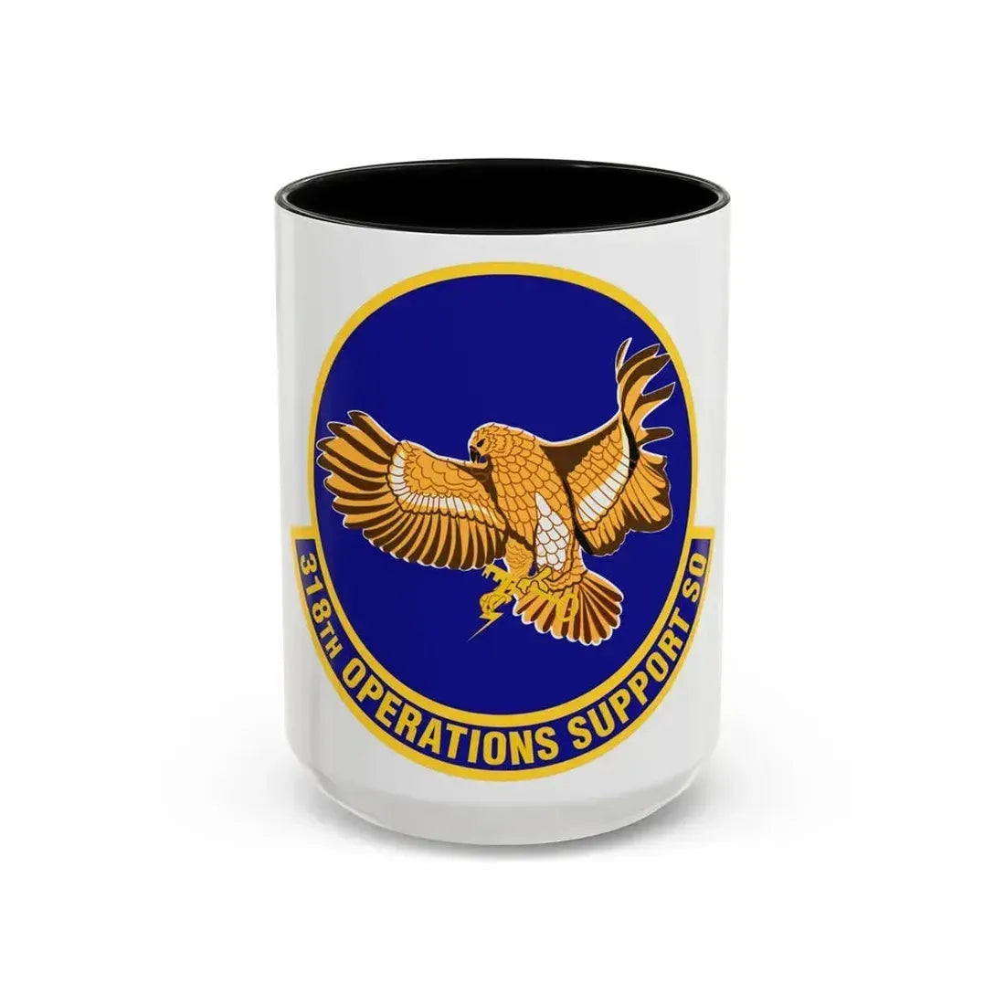 318th Operations Support Squadron (U.S. Air Force) Accent Coffee Mug 15oz Black - Go Mug Yourself